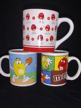 Lot Of 3 M&M'S Ceramic Mugs